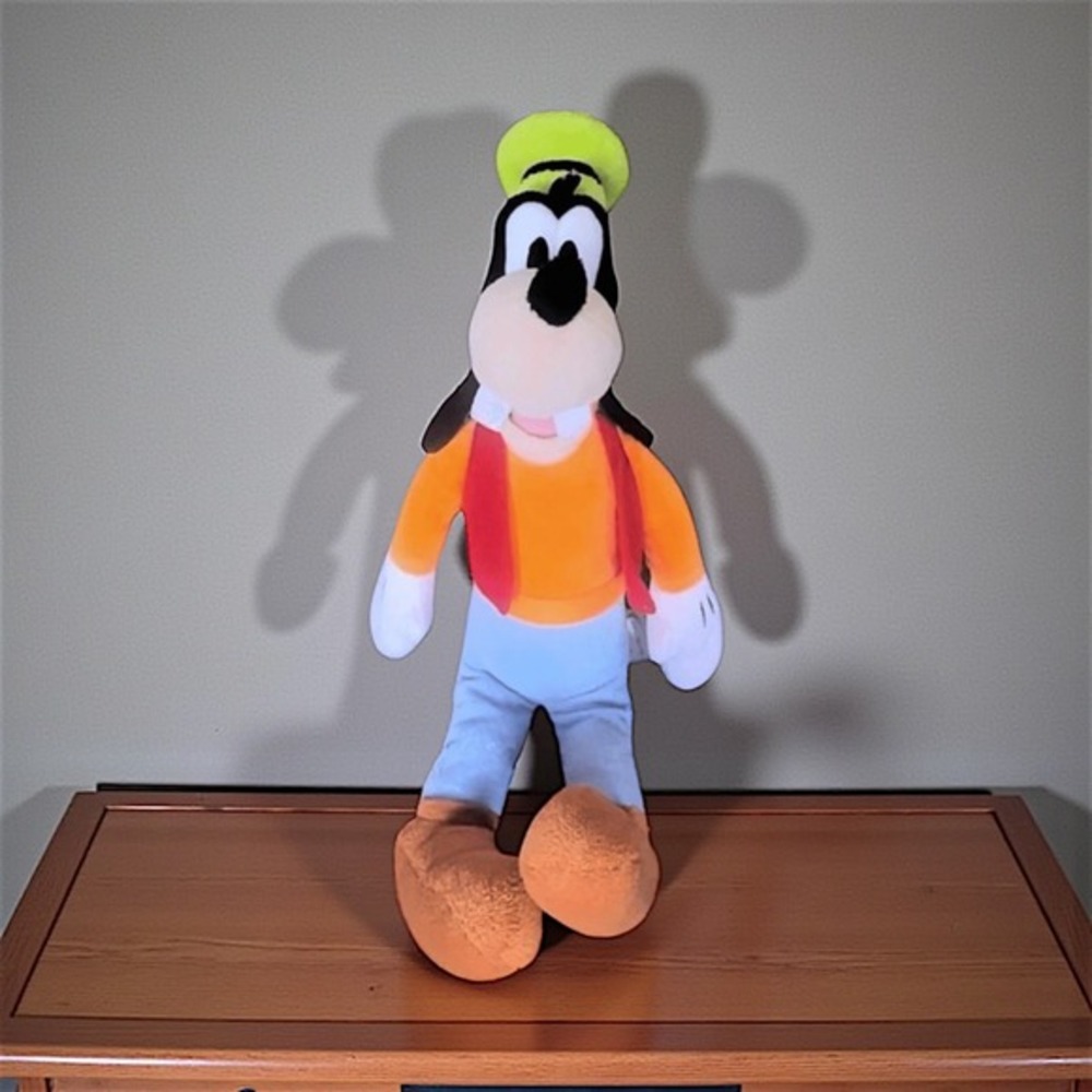 Disney Goofy Plush Toy Large Stuffed Animal Orange Shirt Blue Pants Kids Gift‎